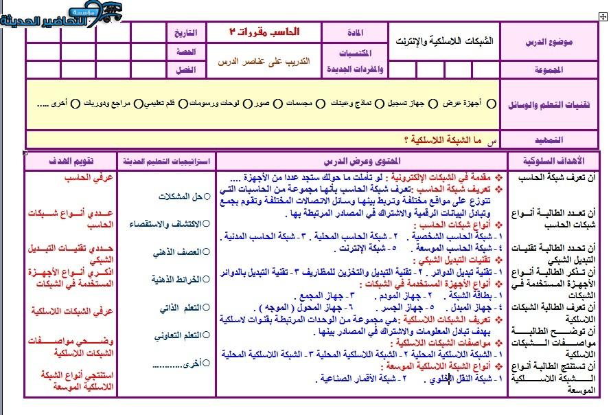 واجبات الحاسب الآلى 2 مقررات الفصل الأول مدرستي