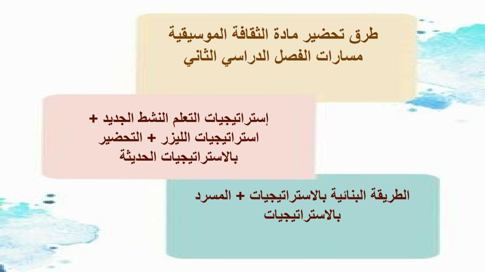واجبات منصة مدرستي الثقافة الموسيقية مسارات الفصل الثاني