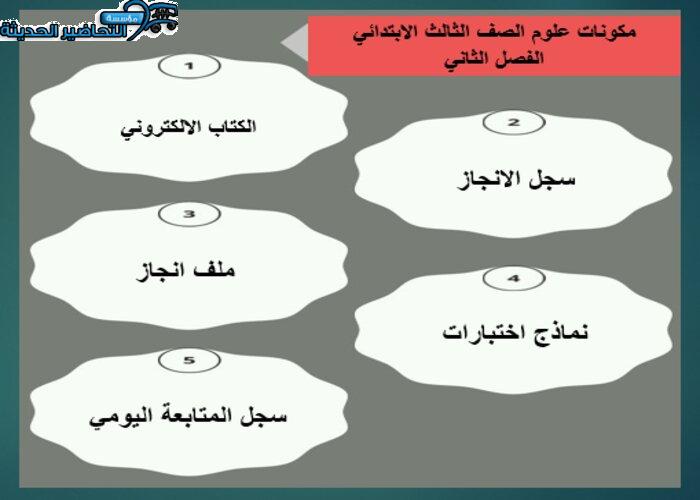 واجبات منصة مدرستي علوم الصف الثالث الابتدائي الفصل الثاني