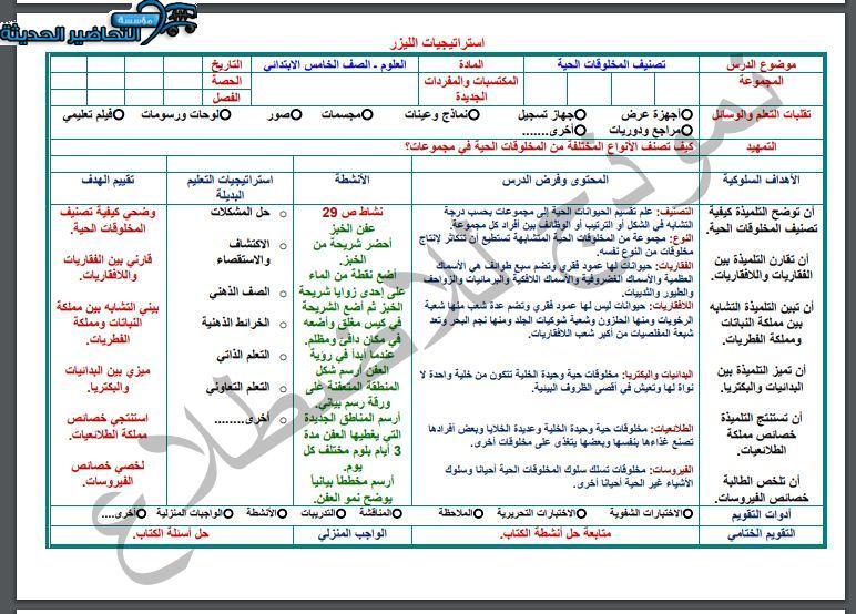 واجبات منصة مدرستي علوم الصف الخامس الابتدائي الفصل الثاني