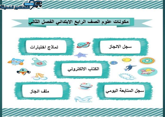 واجبات منصة مدرستي علوم الصف الرابع الابتدائي الفصل الثاني
