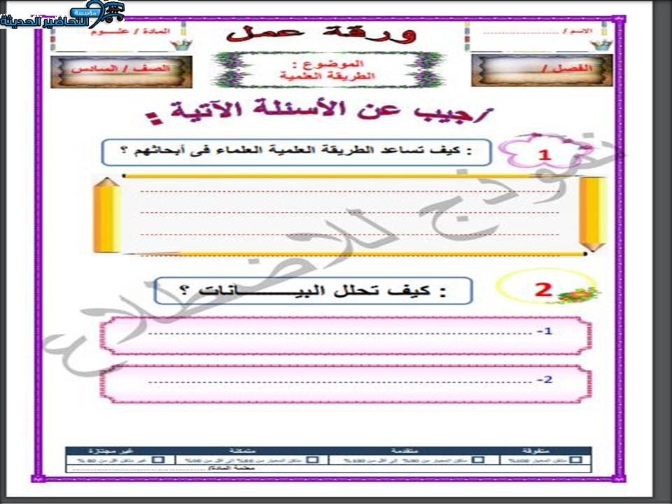 اغلاق الدرس منصة مدرستي علوم الصف السادس الابتدائي الفصل الثاني