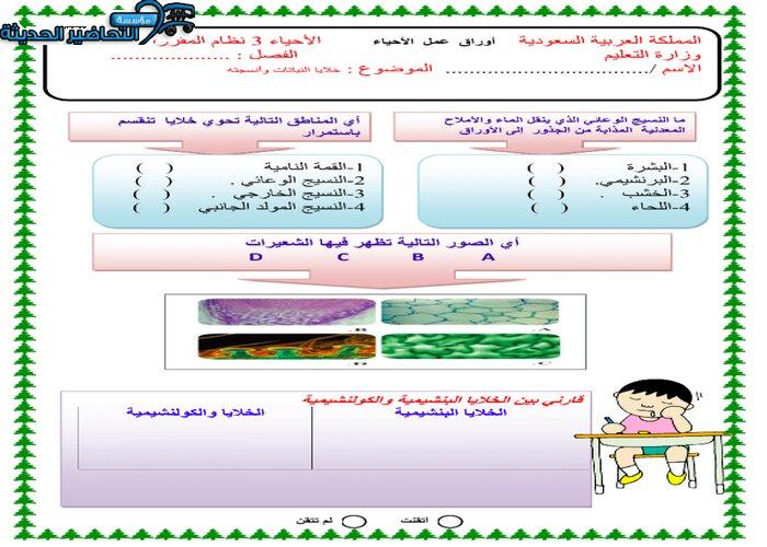 دليل المعلم لمادة أحياء 3 مقررات