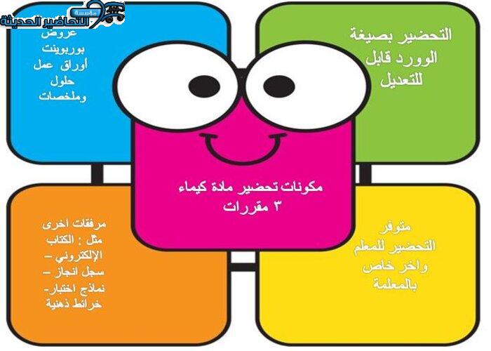 مكونات تحضير مادة الكيمياء 2 مقررات 