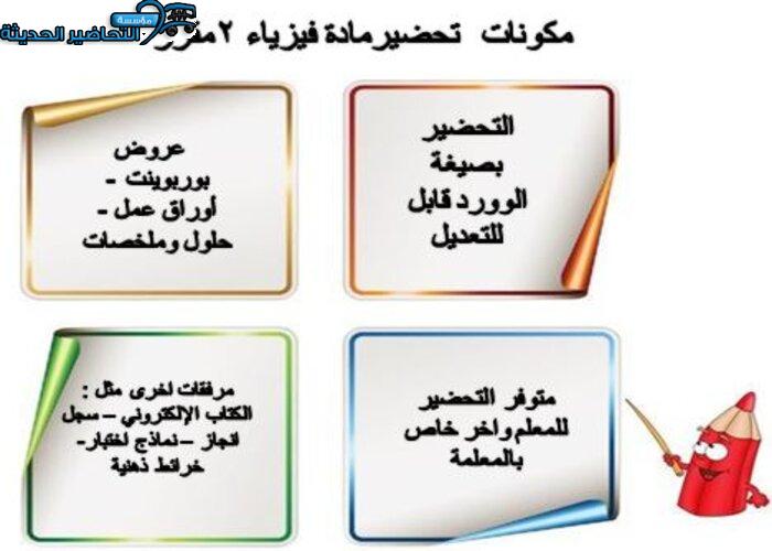 ورق عمل مادة فيزياء 2 مقررات