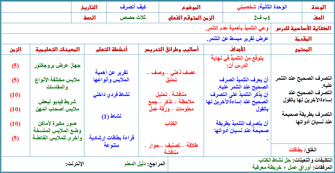 ورق عمل مادة مهارات حياتيه وتربية اسرية الصف الاول الابتدائي الفصل الدراسي الثاني