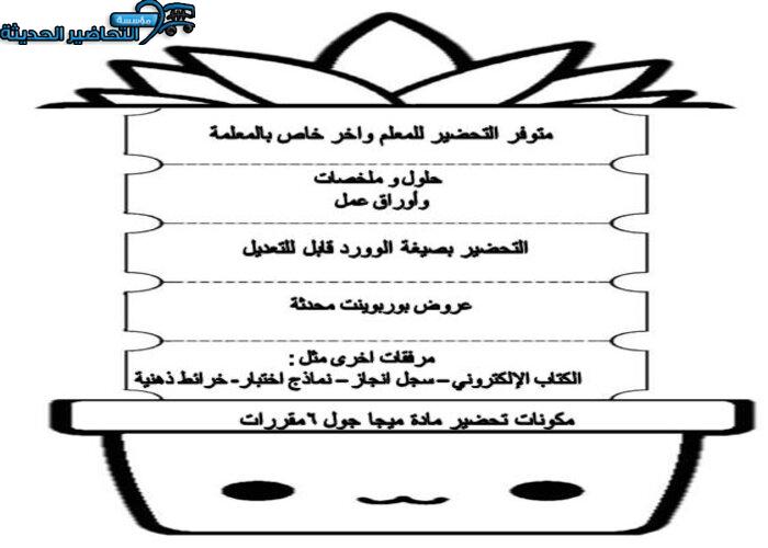 ورق عمل مادة ميجا جول 6 MEGA GOAL مقررات