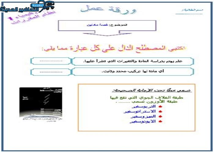 بوربوينت مادة كيمياء 1 مقررات